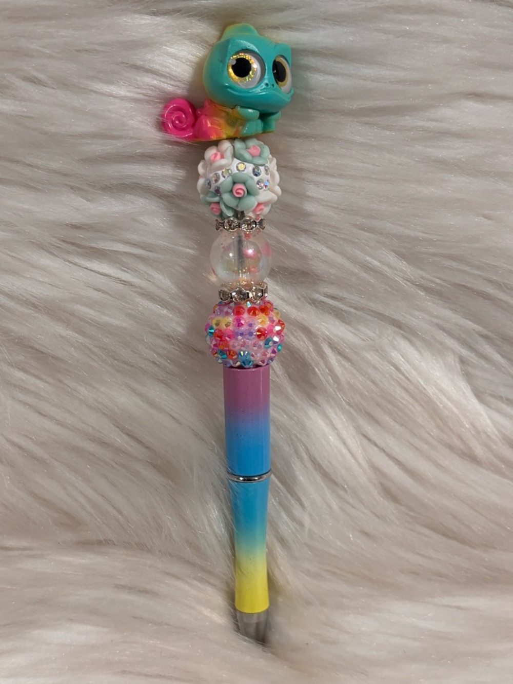 Disney Doorables Pascal Beaded Pen Handcrafted